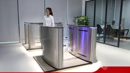 自動RFID指紋顔認識フラップバリア回転式ゲートアクセス制御